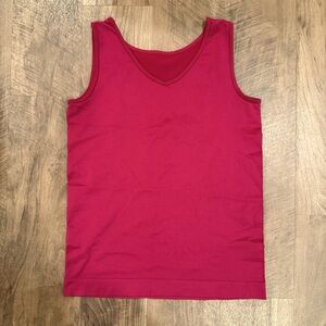 Chico's Reversible Microfiber Tank Top Camisole maroon shirt layering size small